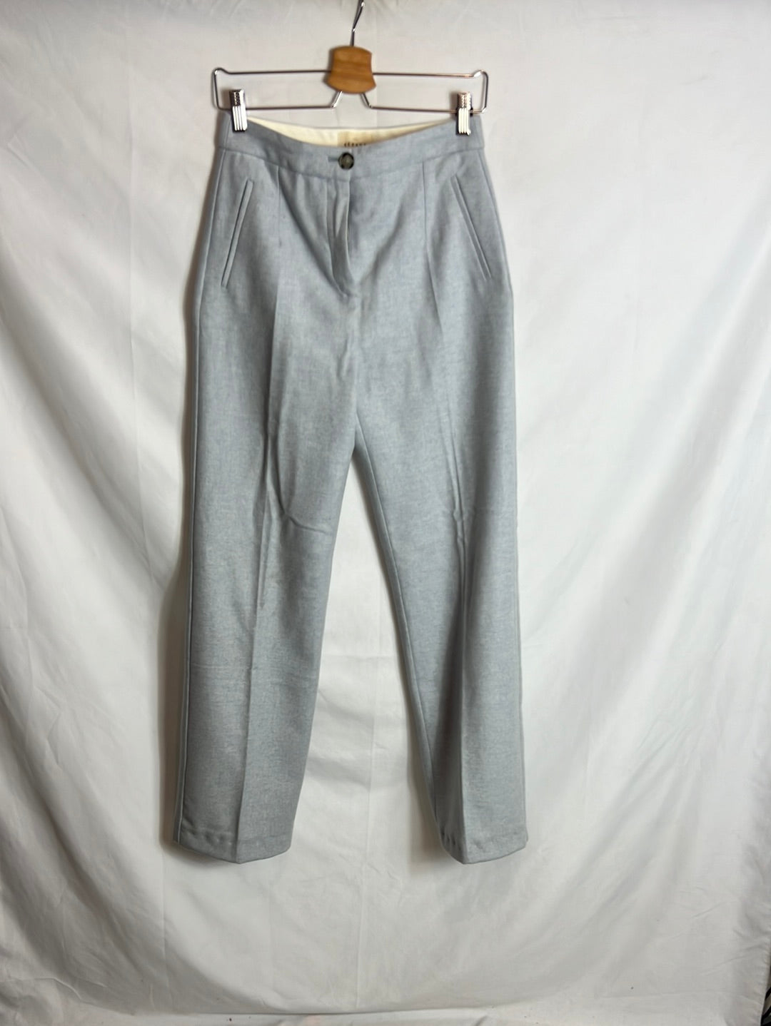 SÉZANE. Light blue mottled wool trousers. Size 36 (Tara)