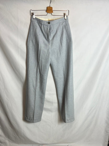 SÉZANE. Light blue mottled wool trousers. Size 36 (Tara)