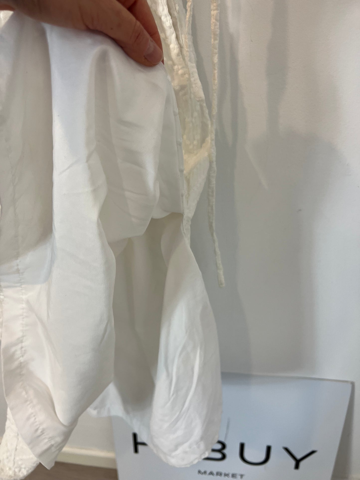 MARAVIC. Vestido largo blanco textura T.xs