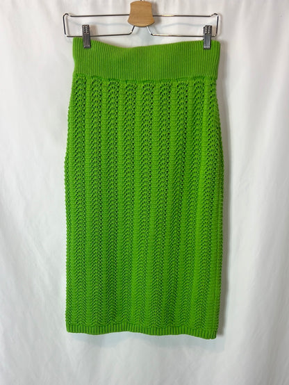 PARFOIS. total look verde croché T.u(m)