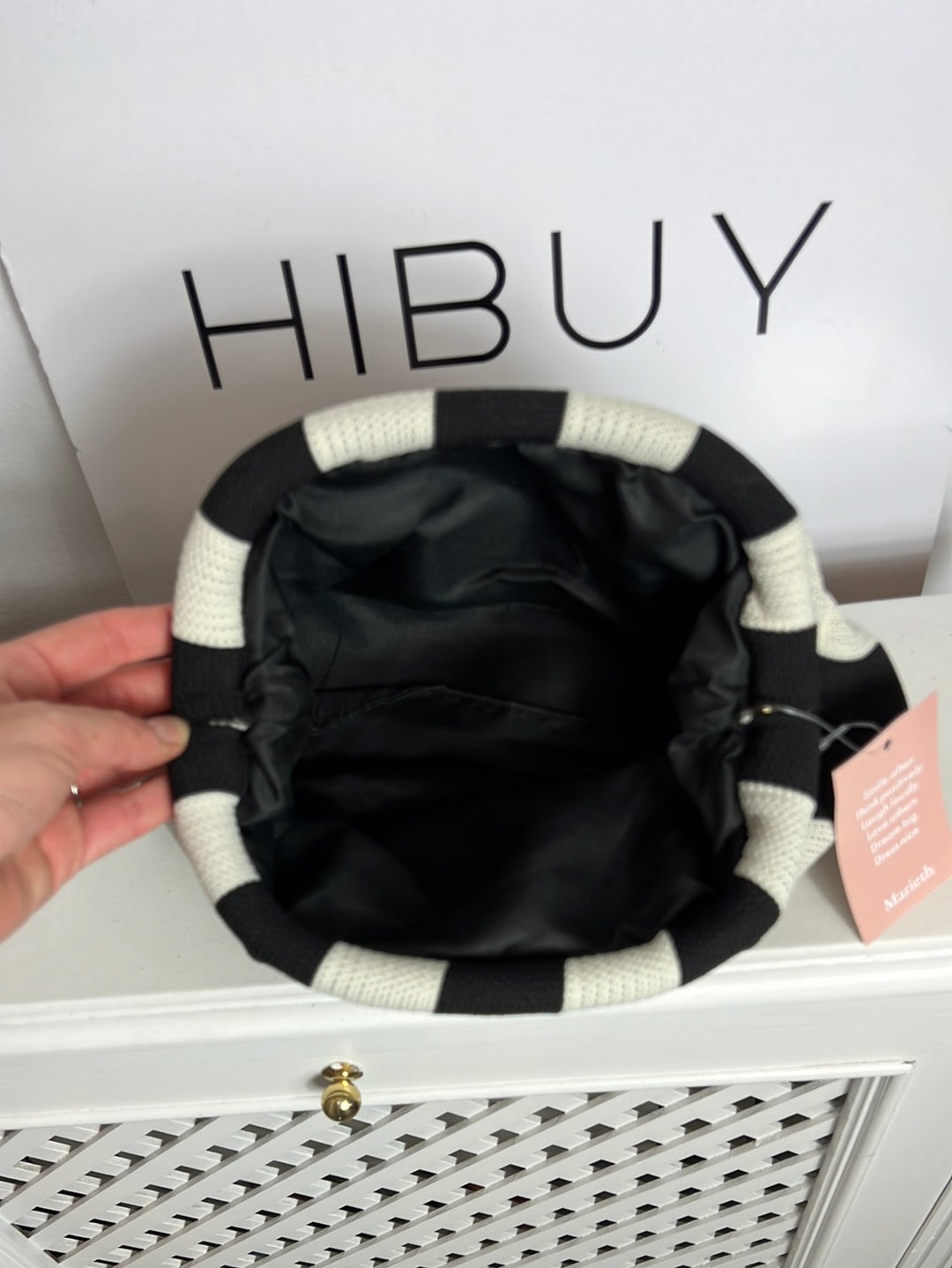 MARIETH. Bolso de mano rayas