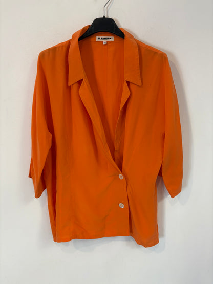 JIL SANDER. Blusa cruzada seda