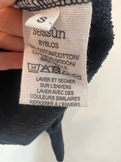 SESSUN. Sudadera azul cuello perkins T.s