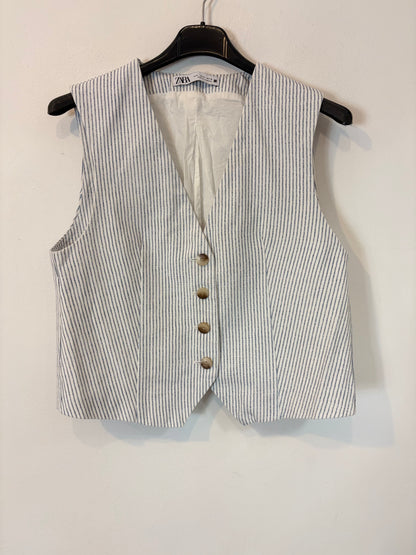ZARA. Chaleco rayas azules. T S