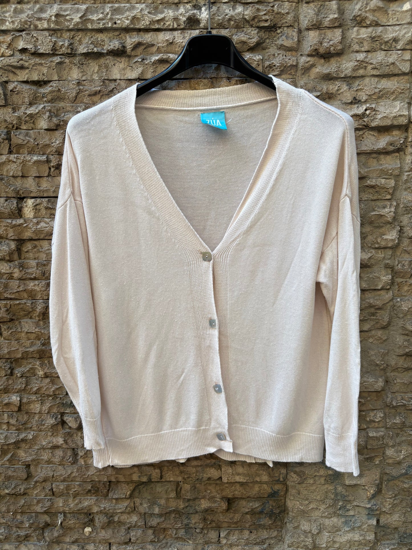 ZÚA. Chaqueta punto beige fluida. T S/M