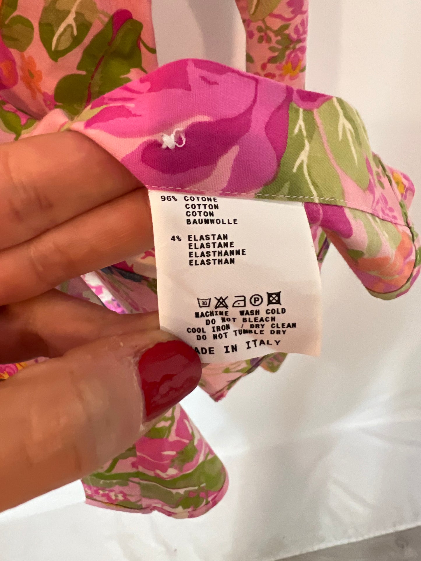 ETRO. Pink floral shirt S.40(xs)