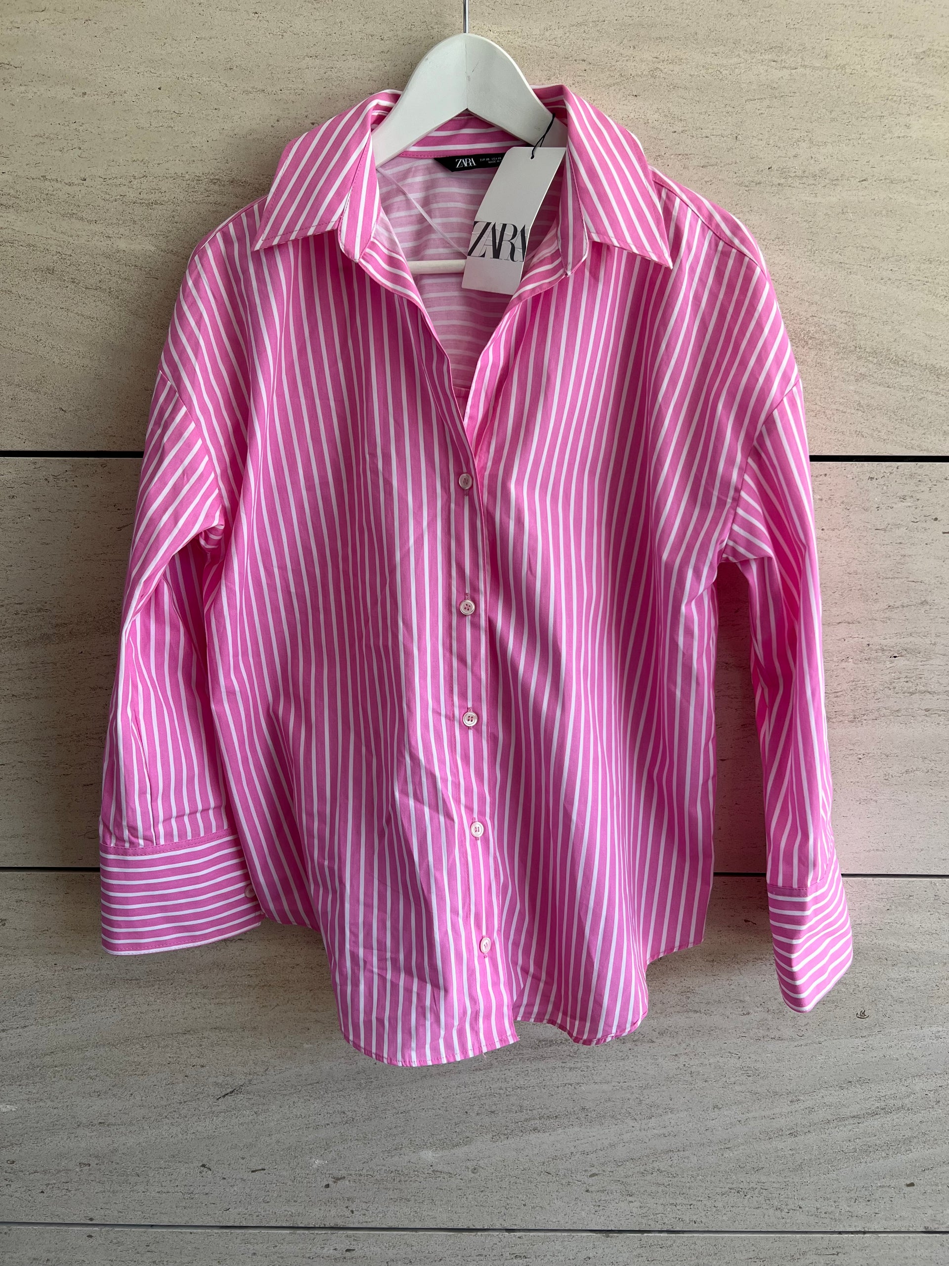 ZARA. Pink striped shirt. XS – Hibuy market
