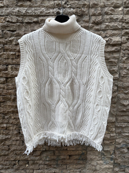 BALLANTYNE. Jersey lana beige flecos T.38