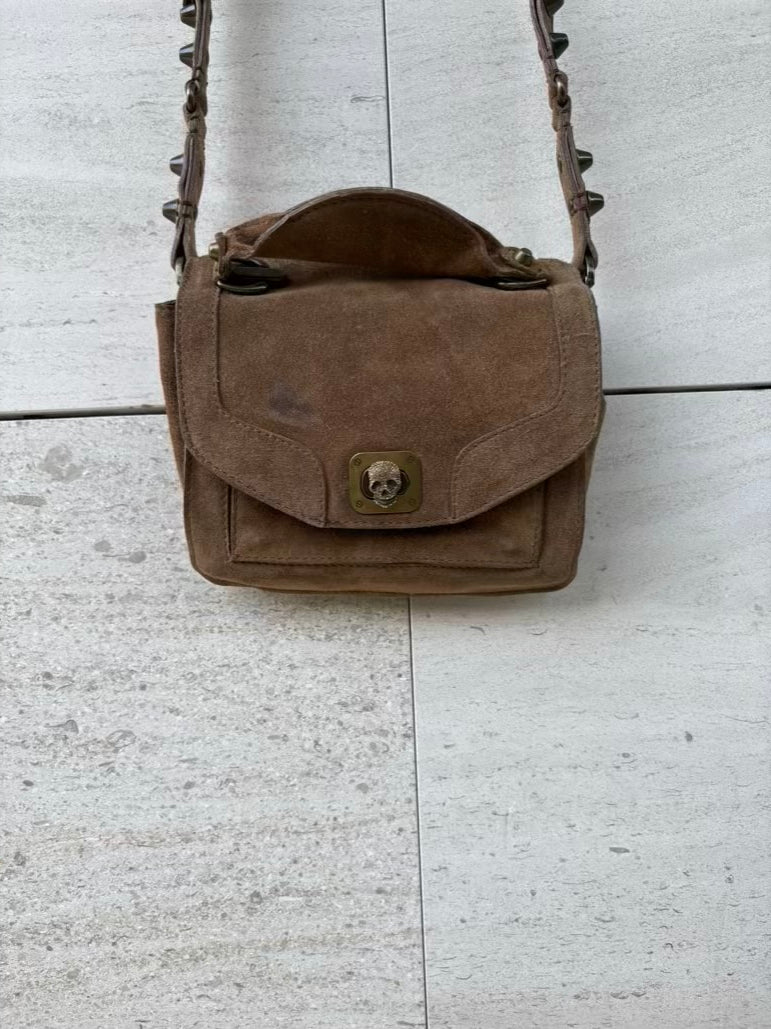 ZADIG & VOLTAIRE. Bolso piel vuelta marrón doble asa