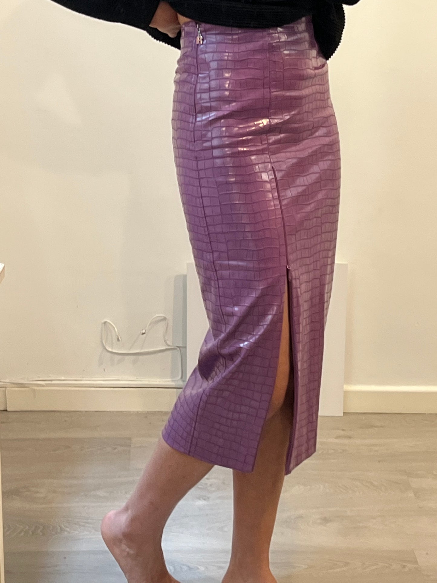 ROTATE. Purple midi skirt T.36