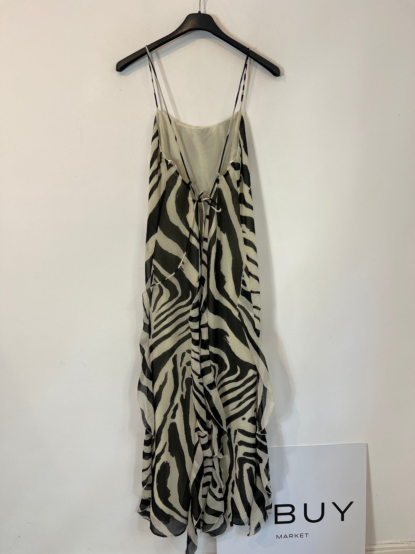 H&M. Vestido largo animal print T.m