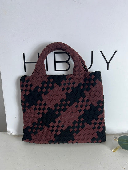 COS. Bolso de mano trenzado bicolor
