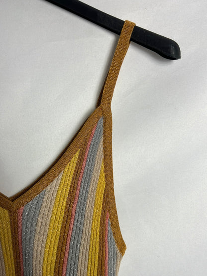 SUNCOO. Ribbed top with shiny thread colors. Size 0 (xs/s)