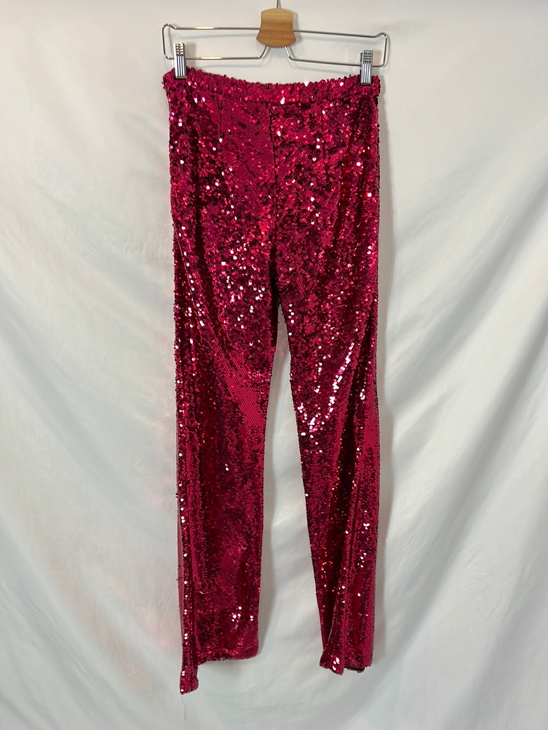 ZARA. Pantalón campana lentejuelas T.xs