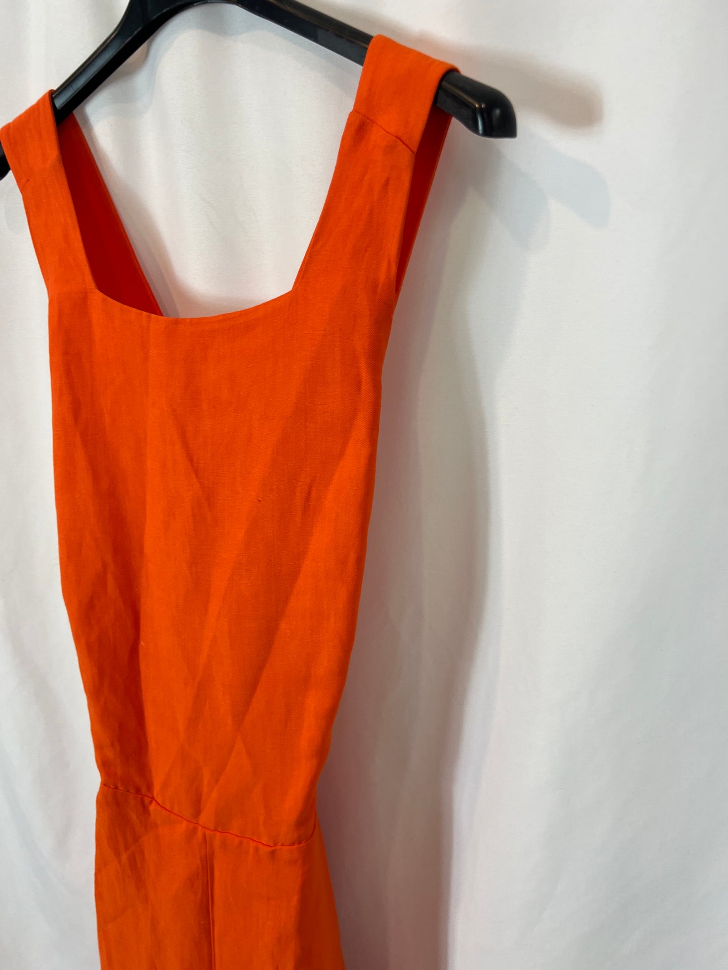 massimo dutti orange linen dress Massimo Dutti Orange Linen Dress