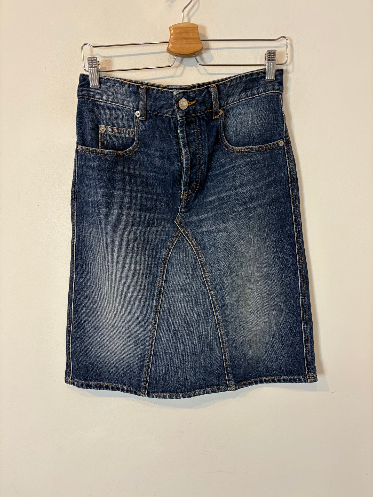 ISABEL MARANT. Falda midi denim abotonada