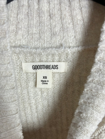 GOODTREAHDS. Jersey beige canalé. T XS (S)