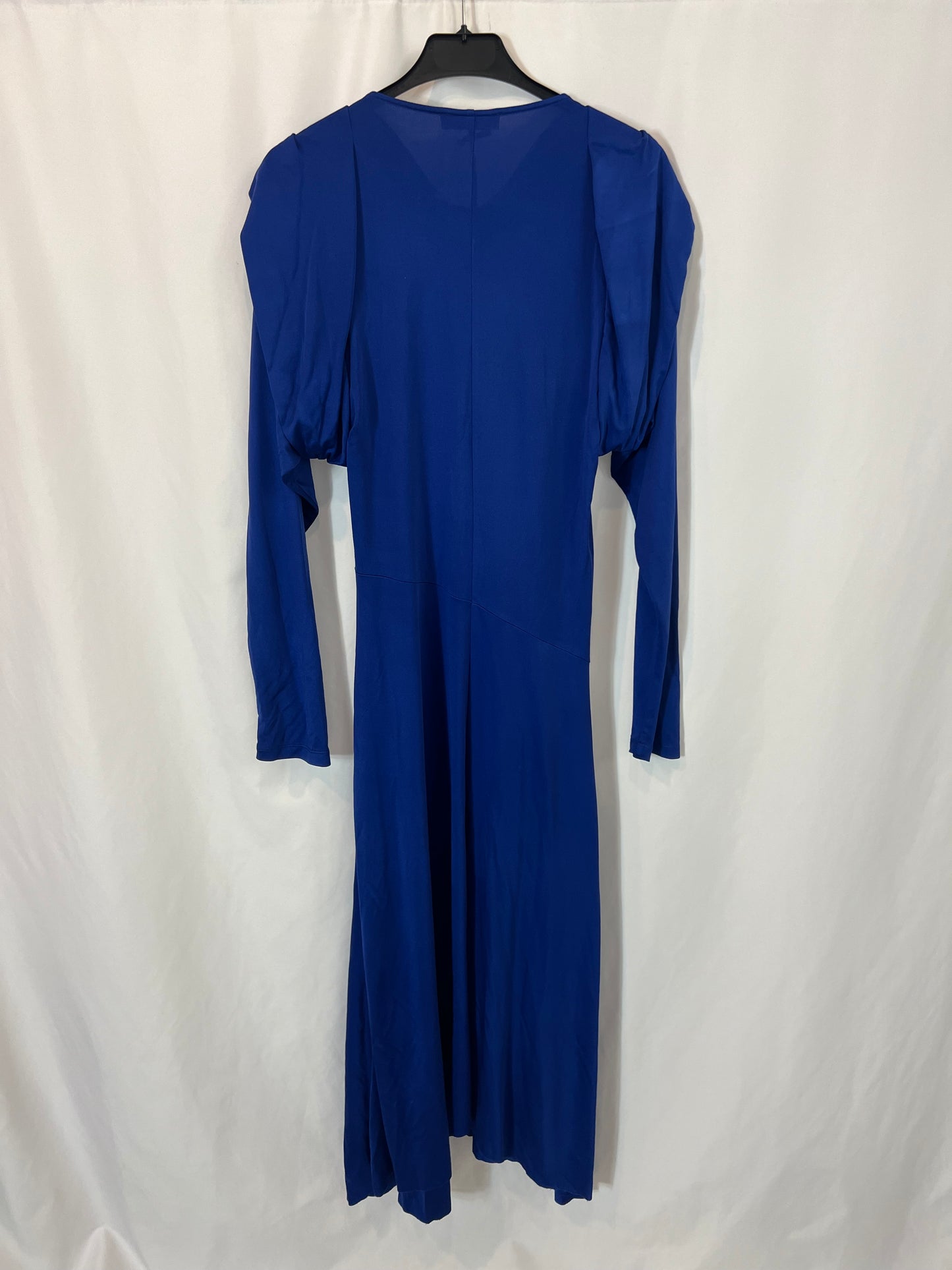 ISABEL MARANT. Flowing Klein blue dress with shoulder detail. Size 36