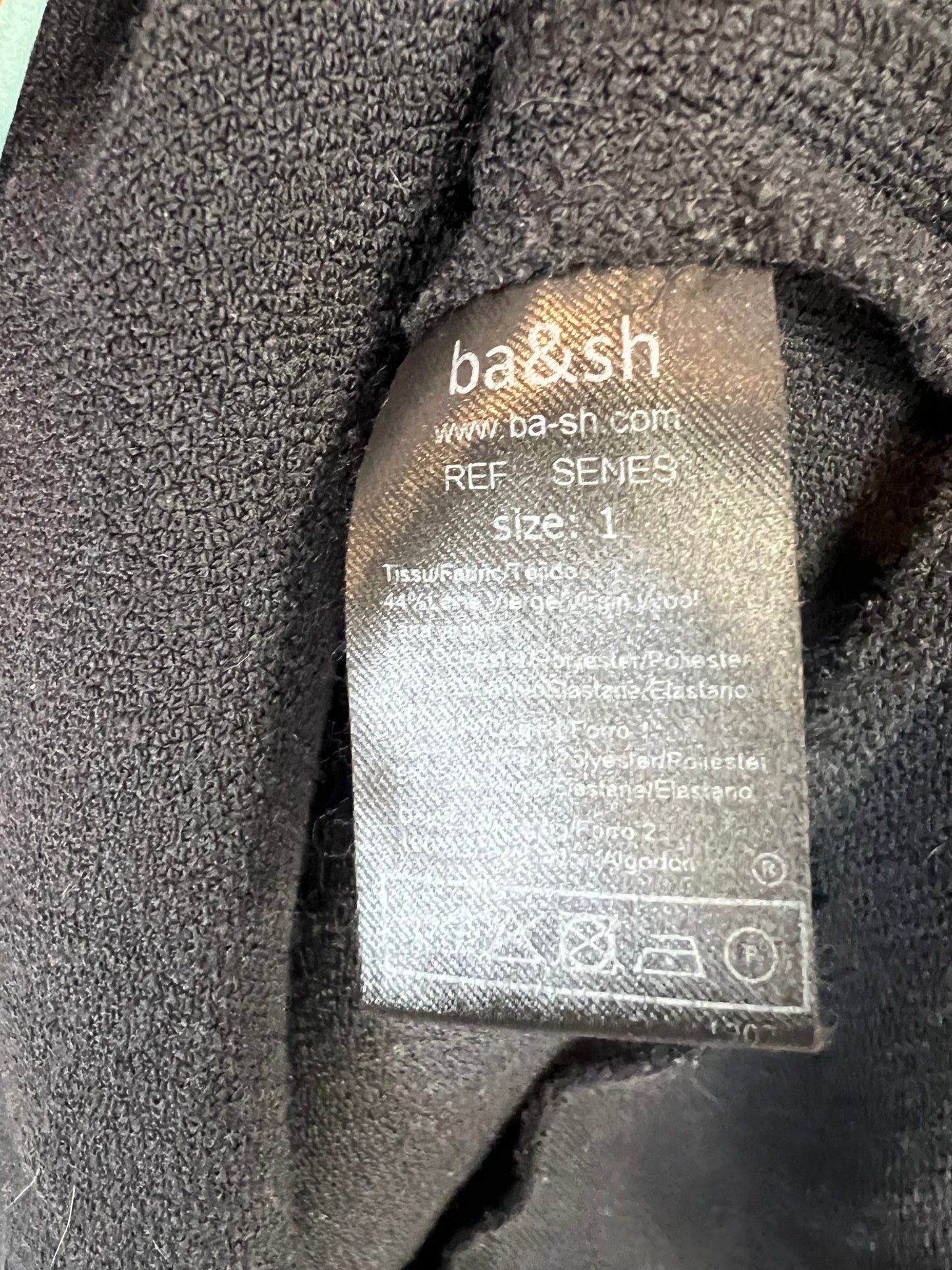 BA&amp;SH. Black dress texture. T 1 (S)