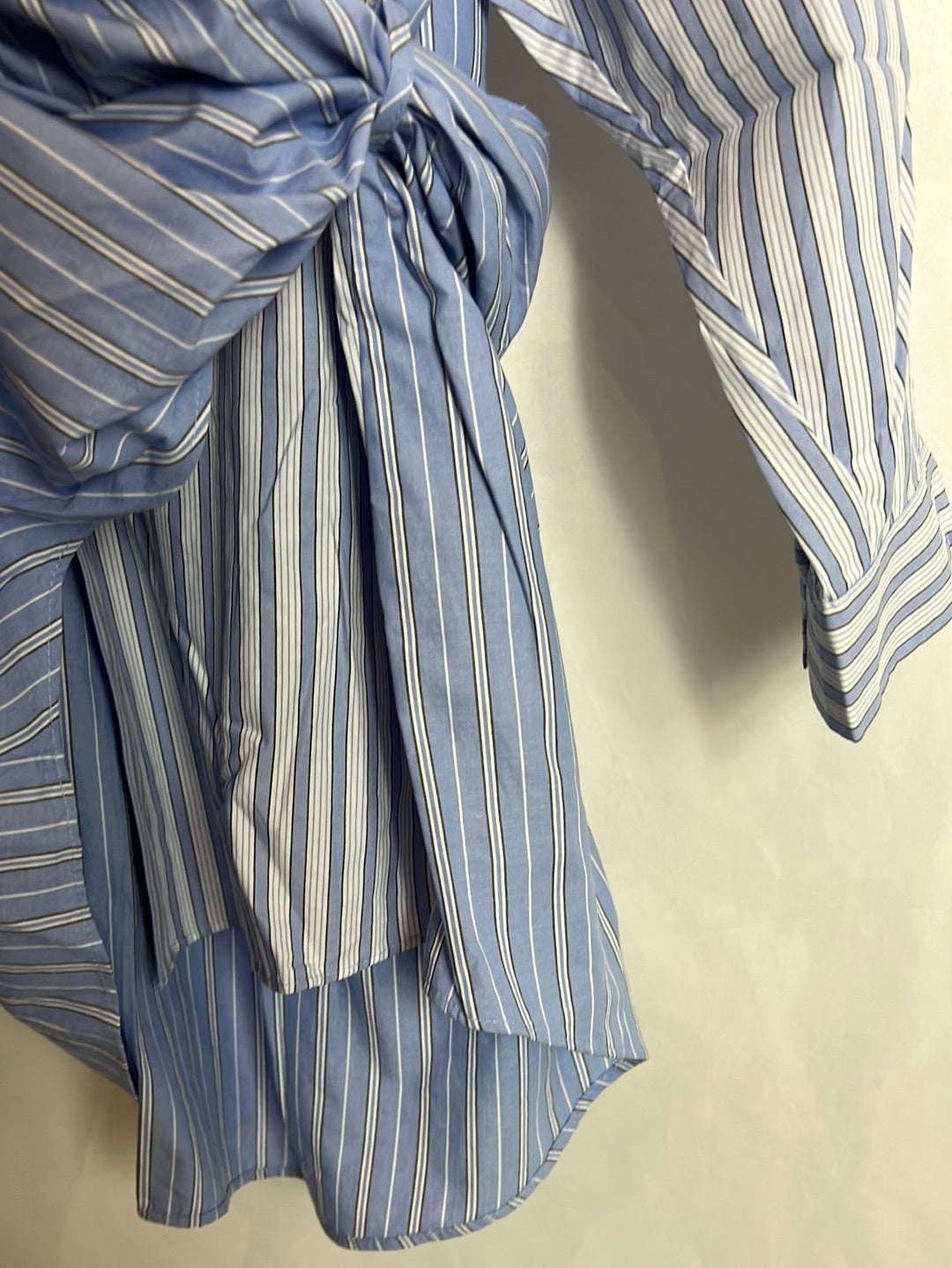 ZARA. Camisa/vestido azul rayas cruzada. T XS