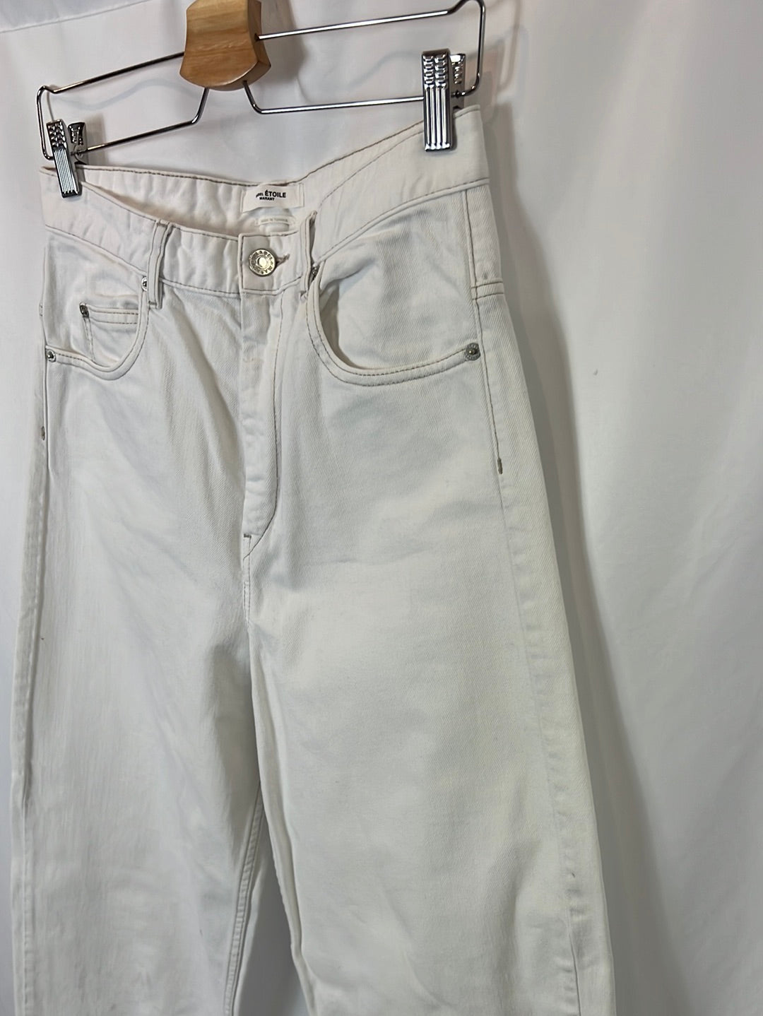 ISABEL MARANTETOILE. White denim trousers, size 36
