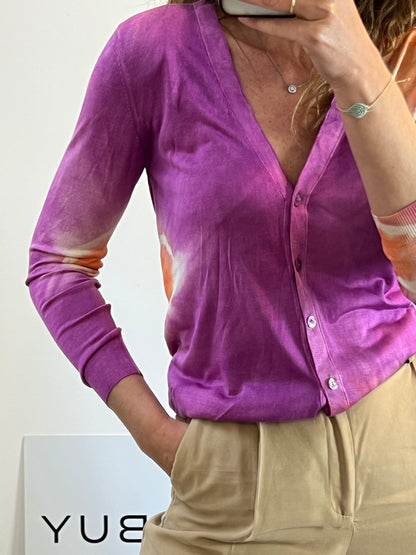 BLUMARINE. Chaqueta punto buganvilla. T s/m