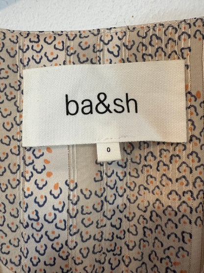 BA&SH. Vestido midi satinado cruzado