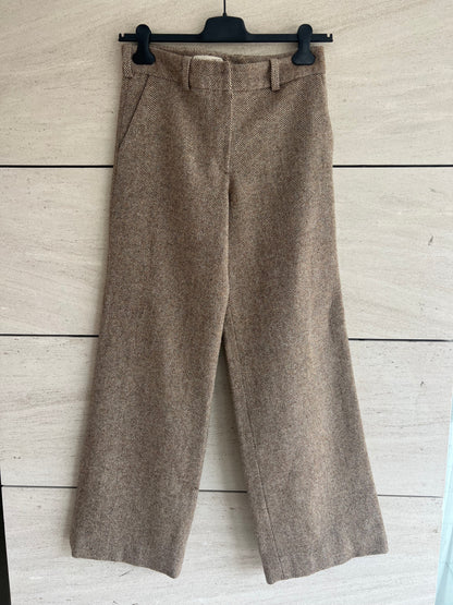 CARMEN MARCH. `Pantalón lana jaspeado beiges. T M