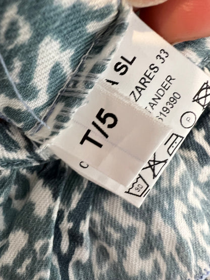 DOÑA CARMEN. Vestido estampado azules. T 5 años