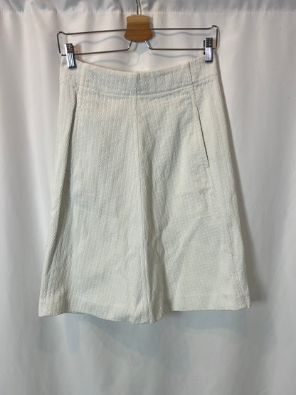 MASSCOB. White textured midi skirt. Size 36