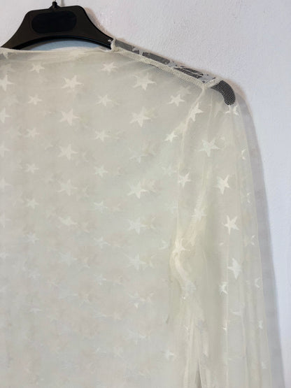 IN VOGUE.Top rejilla estrellas T.s