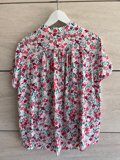 DES PETITS HAUTS. Flowing floral blouse. M