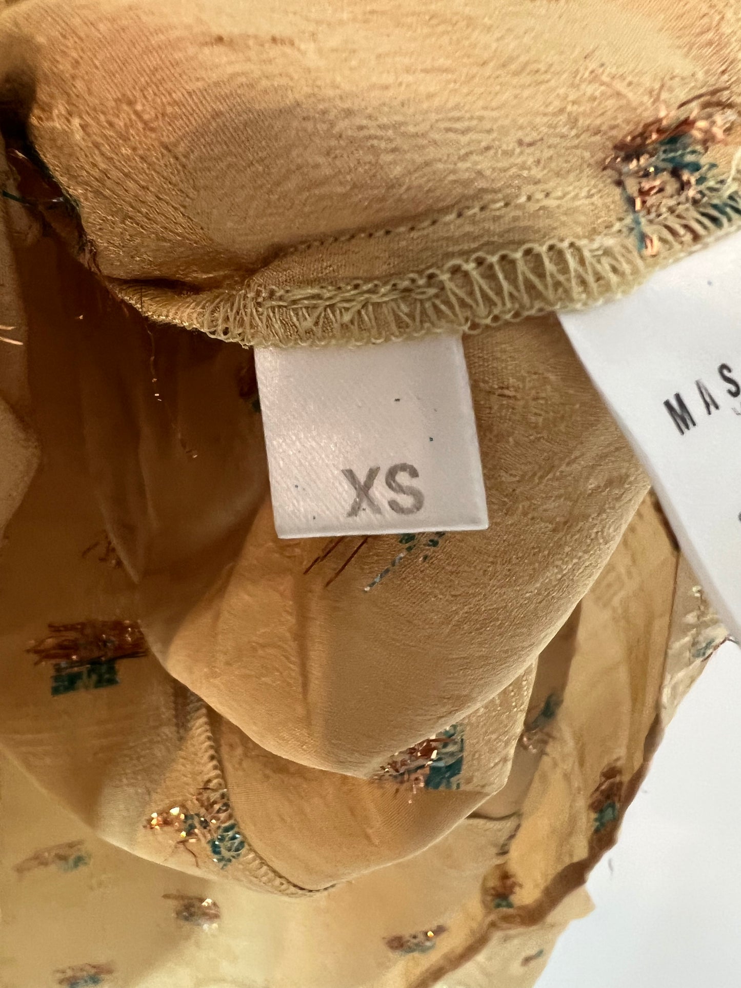 MASSCOB. Embroidered silk blouse T XS