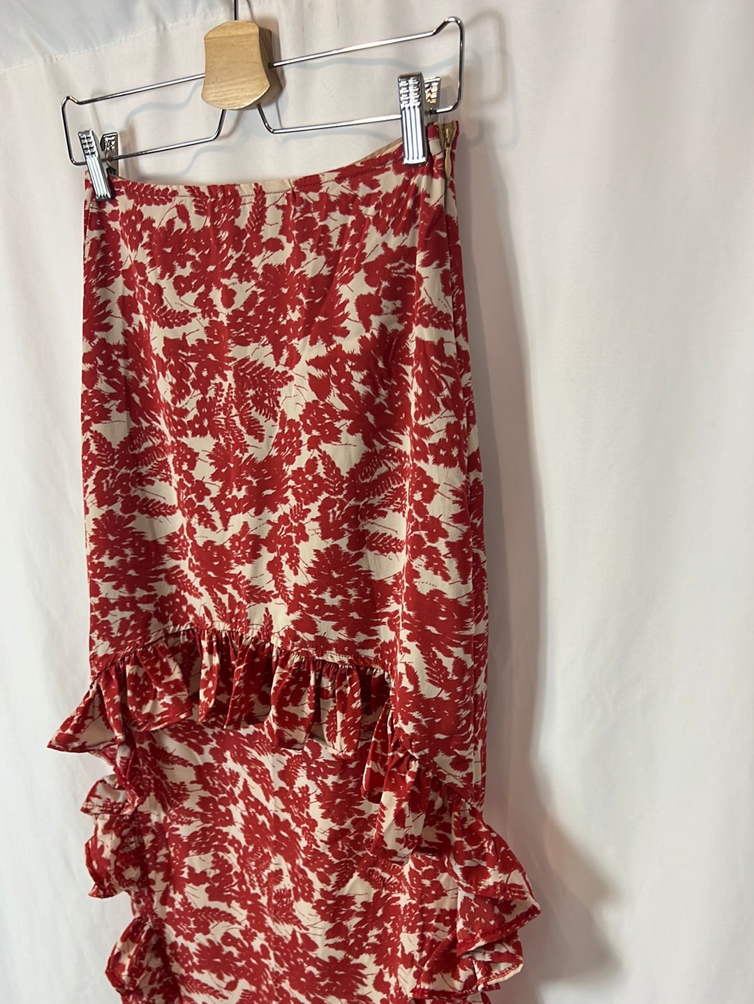 MARY G. Falda estampada asimétrica T.xs