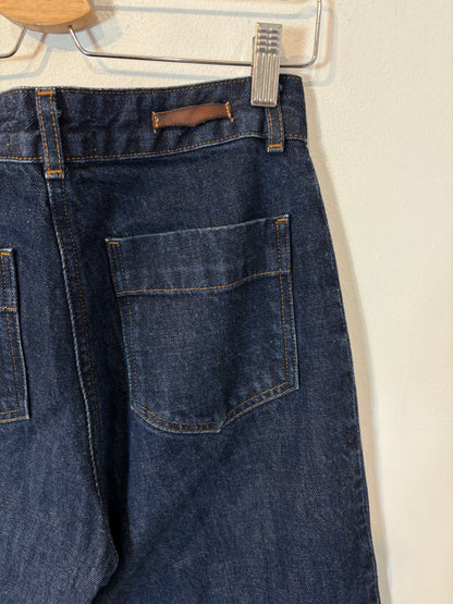 SESSUN: Denim recto bolsillos azul oscuro