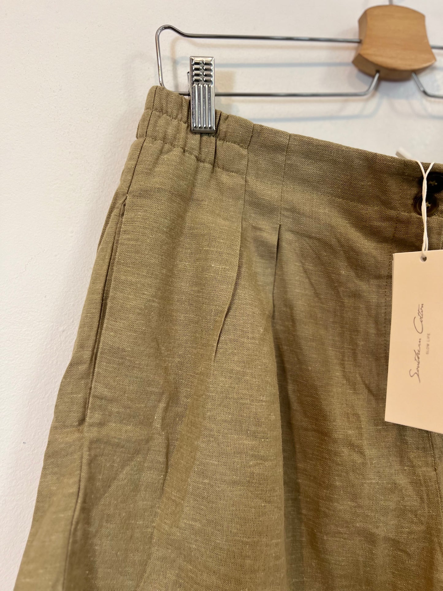 SOUTHERN COTTON. Pantalón fluido lino T.L