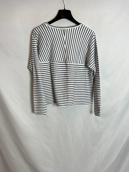 ZARA. Sudadera rayas estampada T.S