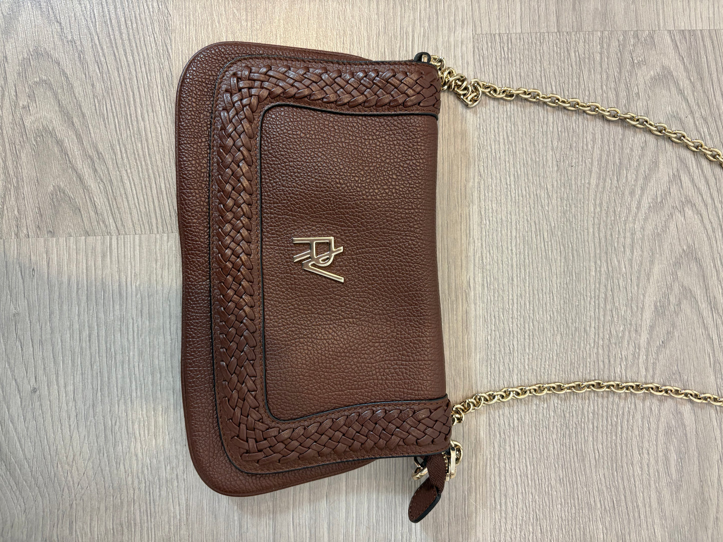 ROBERTO VERINO. Bolso marrón piel