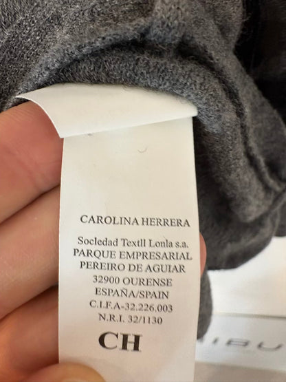 CAROLINA HERRERA. Gray Ts belted cardigan