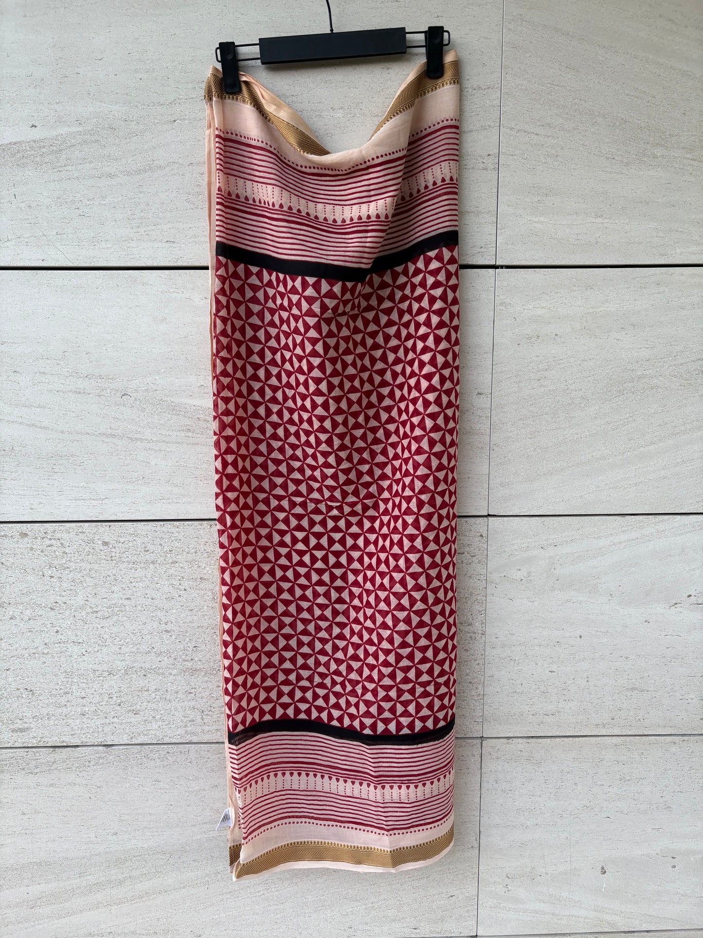 Pañuelo/ pareo estampado burdeos