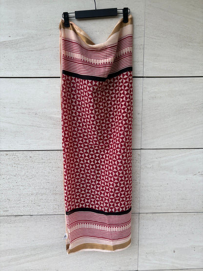 Pañuelo/ pareo estampado burdeos