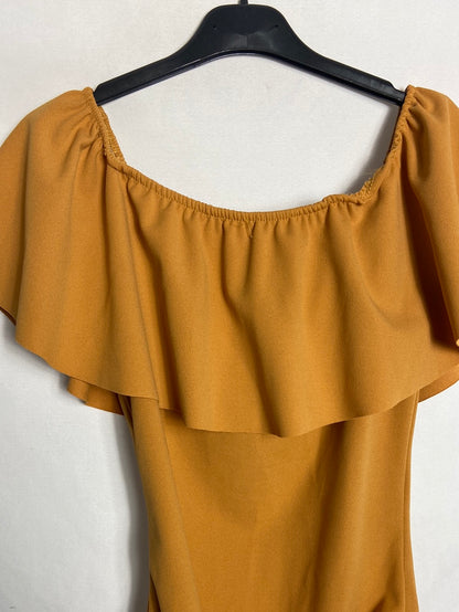 OTRAS. Body mostaza volante. T S/M