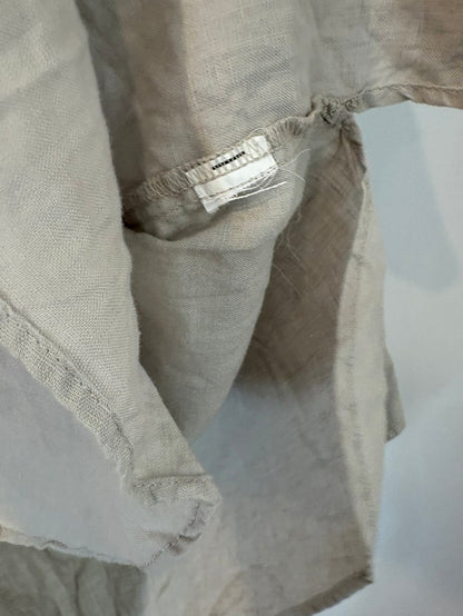 ZARA. Camisa lino gris claro