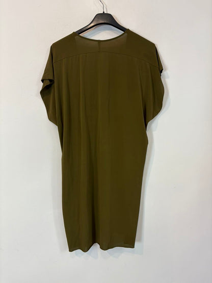 ERES. Vestido corto elástico en verde