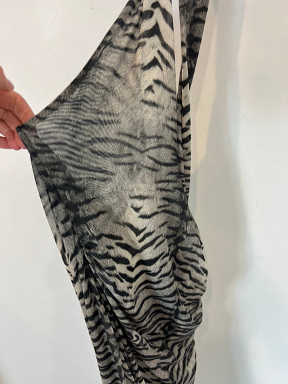 ZARA. Vestido midi tul elástico. T S