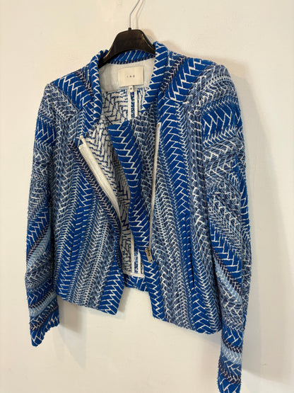 IRO. Chaqueta azul bordada