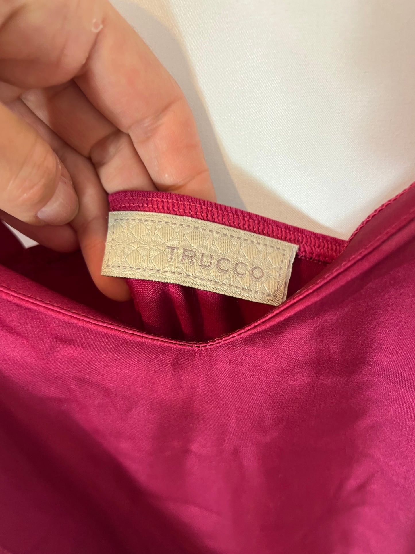 TRUCCO. Top rosa doble textura. T M