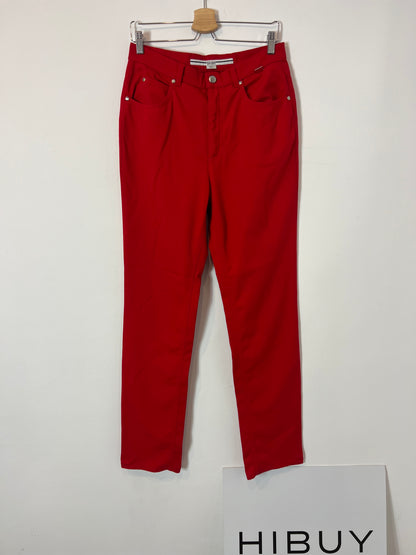 ESCADA SPORT. Red straight-leg trousers. Size 40