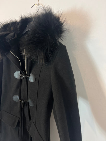 JADE&ME. trenca negra paño  T.s