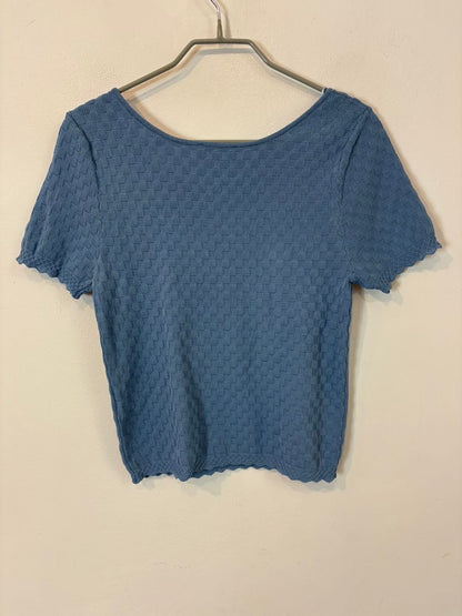 ARTLOVE. Top punto elástico azul claro